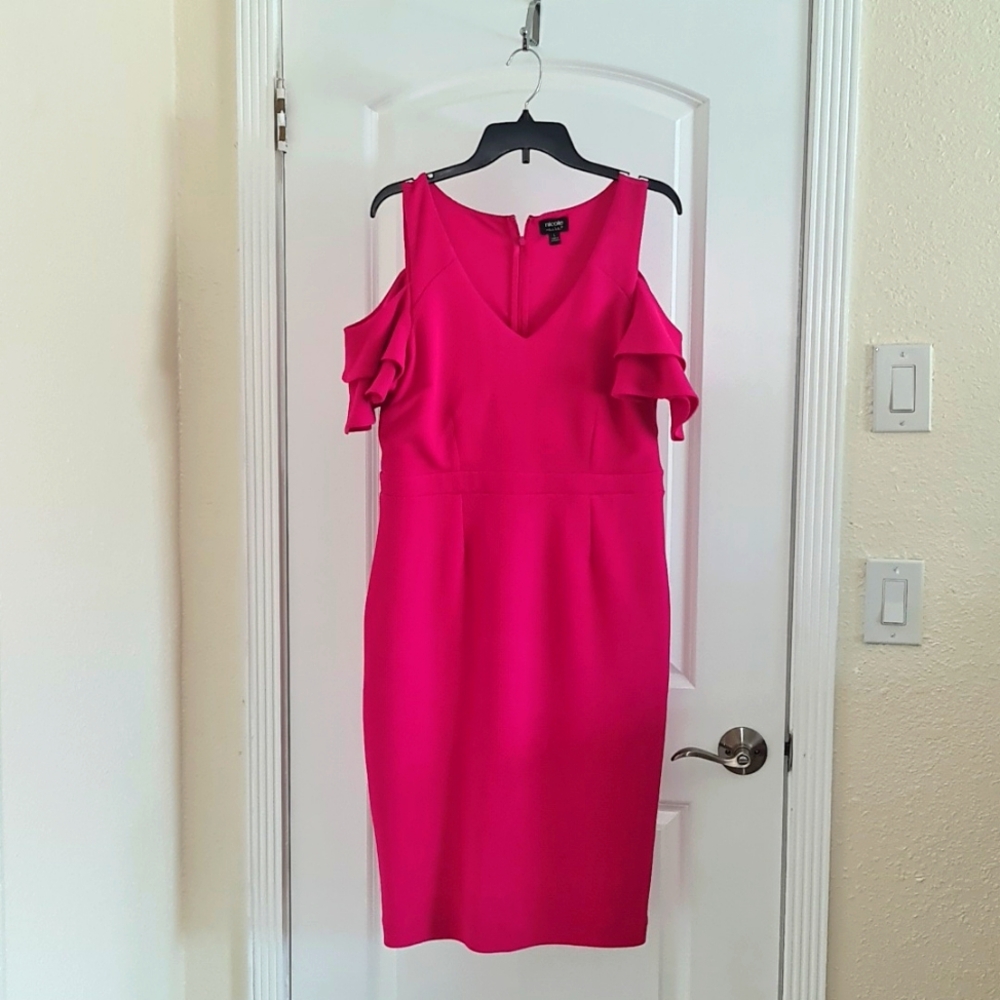 Pink Berry Bodycon cap sleeves dress - L